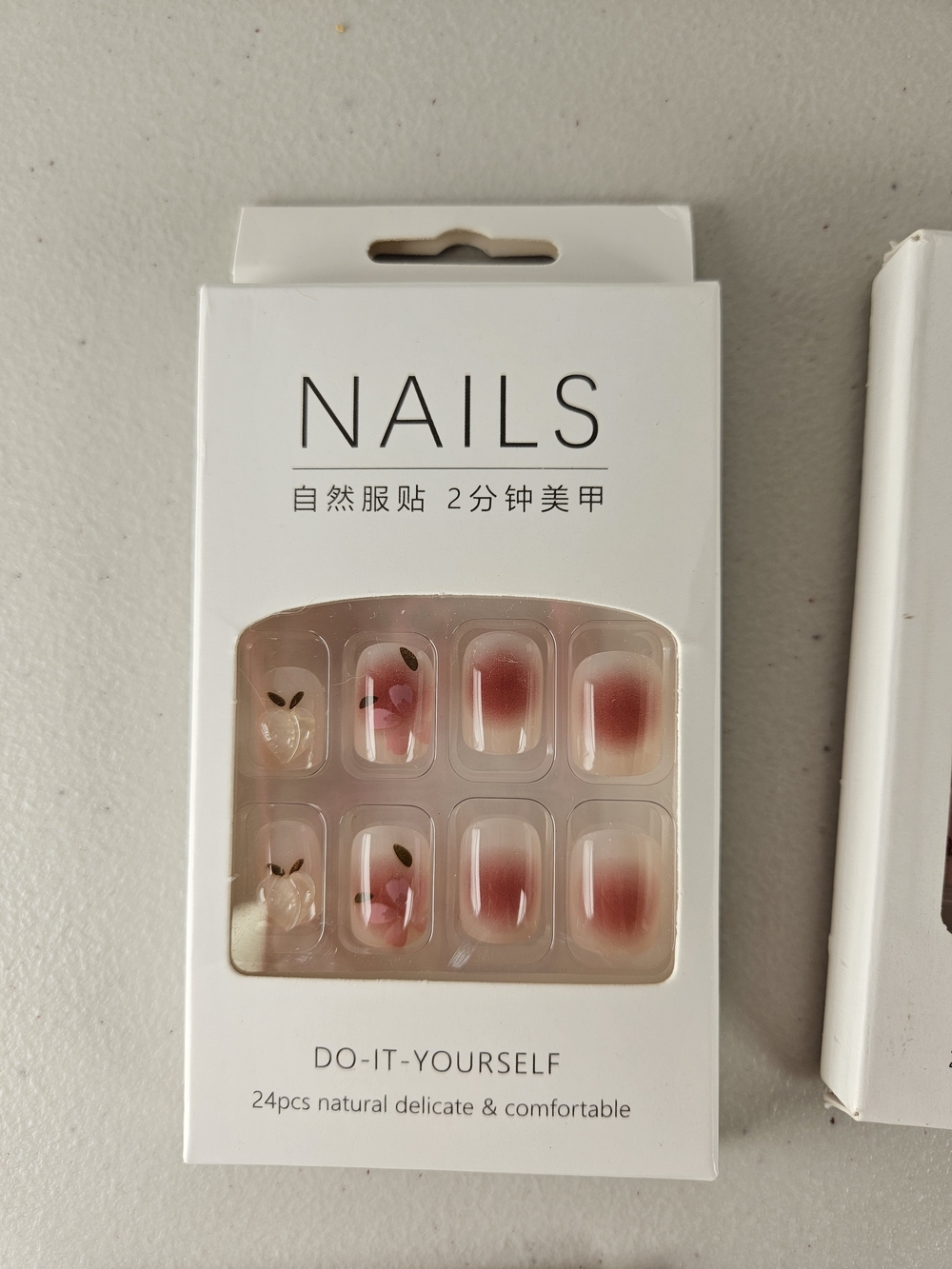 Nail Art Assorted Pink & Nude Decorative Press-On Nails Set by 6 Sets - Picture 2 of 8